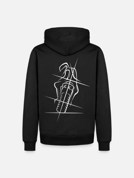 Motorrad Supersport Racing Biker Symbol Skizze - Männer Premium Bio Hoodie - Schwarz