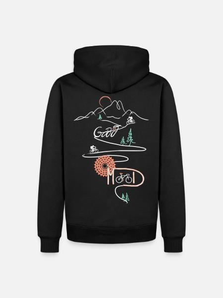 GoodMoodBike - Männer Premium Bio Hoodie - Schwarz