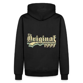 Né en 1999 l’original - Sweat à capuche Premium bio Homme - noir - Dos - Nico (187cm)