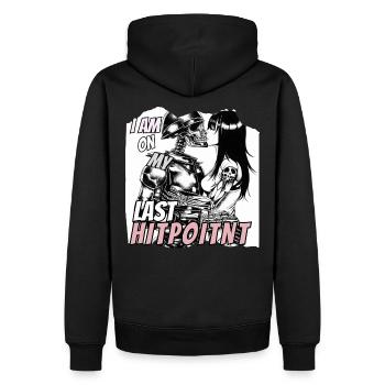 Gamer - I am on my Last Hitpoint - Men’s Premium Organic Hoodie - black - Back - Nico (187cm)
