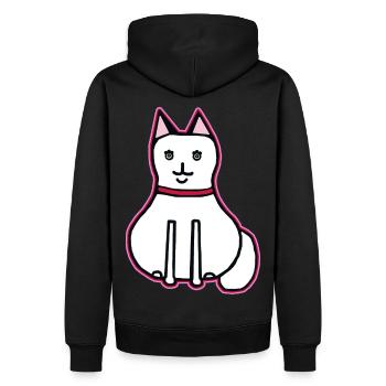 Chat, Animal De Compagnie, Chat Domestique, Amoureux Des Animaux, Enfants, Chats - Sweat à capuche Premium bio Homme - noir - Dos - Nico (187cm)