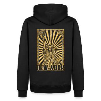 Statue de la Liberté de New York - Sweat à capuche Premium bio Homme - noir - Dos - Nico (187cm)