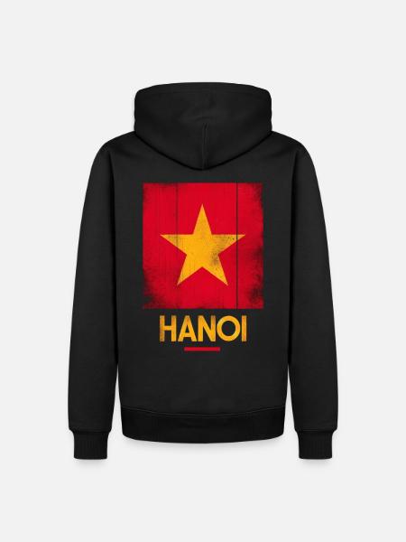 Hanoi Vietnam - Männer Premium Bio Hoodie - Schwarz