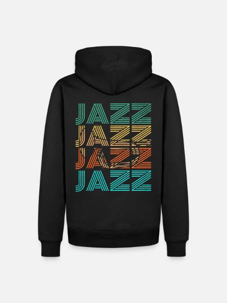 Jazz Musik - Männer Premium Bio Hoodie - Schwarz
