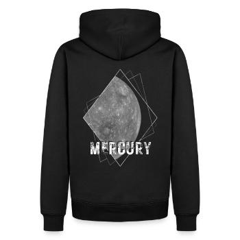 Mercure, planète, système solaire - Sweat à capuche Premium bio Homme - noir - Dos - Nico (187cm)