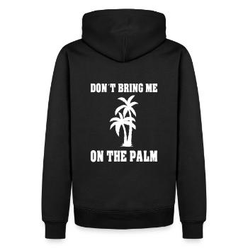 Lustige Denglisch Sprüche Palme Bring me Palmen - Männer Premium Bio Hoodie - Schwarz - Hinten - Nico (187cm)