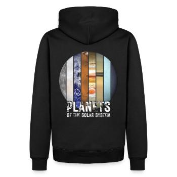 Planètes du système solaire - Sweat à capuche Premium bio Homme - noir - Dos - Nico (187cm)