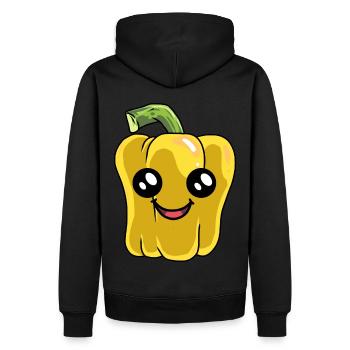 Poivrons, Légumes, Cuisine, Végétarien, Cuisine, Chef amateur - Sweat à capuche Premium bio Homme - noir - Dos - Nico (187cm)