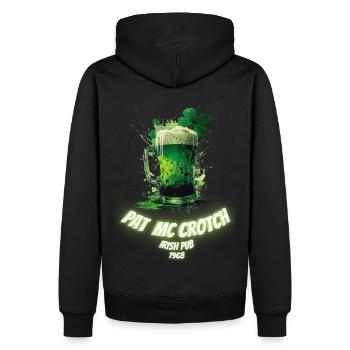 Pat McCrotch T-shirt St Patrick's Day - Sweat à capuche Premium bio Homme - noir - Dos - Nico (187cm)
