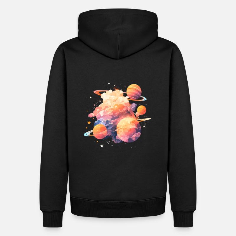 Planète - Sweat à capuche Premium bio Homme - noir