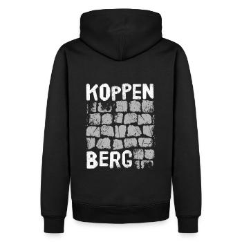 KOPPENBERG KOPFSTEINPFLASTER FLANDERN RENNRAD - Männer Premium Bio Hoodie - Schwarz - Hinten - Nico (187cm)