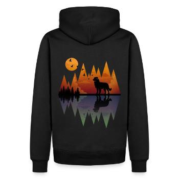 Mountain Australian Shepherd - Männer Premium Bio Hoodie - Schwarz - Hinten - Nico (187cm)