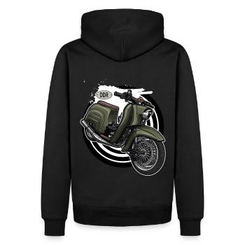 Schwalbe KR51/1 // Illustration - Sweat à capuche Premium bio Homme - noir - Dos - Nico (187cm)
