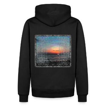 Meer - Männer Premium Bio Hoodie - Schwarz - Hinten - Nico (187cm)