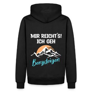 Bergsteigen Berge Freizeit Urlaub Natur Alpen - Männer Premium Bio Hoodie - Schwarz - Hinten - Nico (187cm)