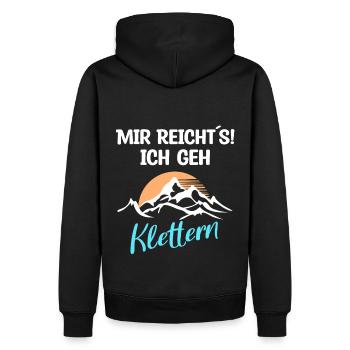 Klettern Berge Freizeit Urlaub Natur Alpen - Männer Premium Bio Hoodie - Schwarz - Hinten - Nico (187cm)