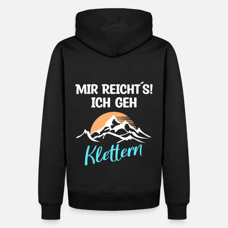 Klettern Berge Freizeit Urlaub Natur Alpen - Männer Premium Bio Hoodie - Schwarz