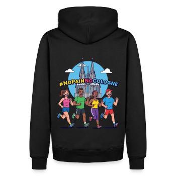No Pain No Cologne - Männer Premium Bio Hoodie - Schwarz - Hinten - Nico (187cm)