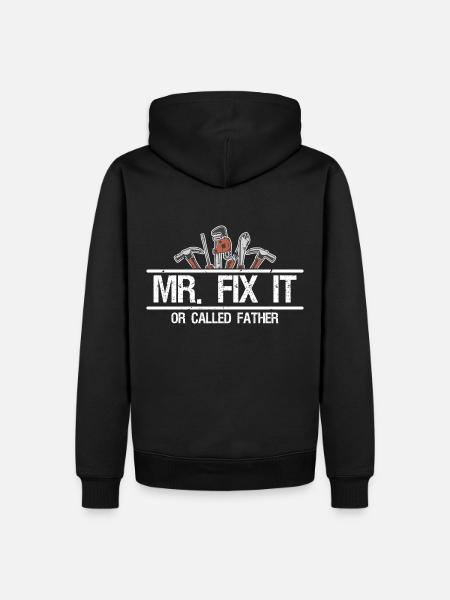 M. Fix it - Sweat à capuche Premium bio Homme - noir
