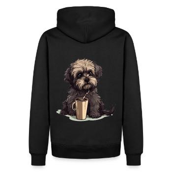 Bolonka Zwetna Puppy Dog fière maîtresse pour - Sweat à capuche Premium bio Homme - noir - Dos - Nico (187cm)