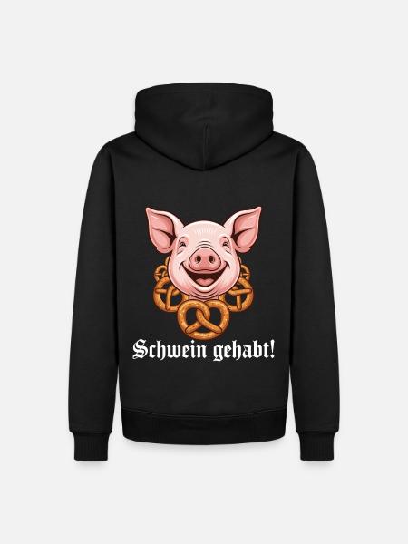 Pig had ! - Men’s Premium Organic Hoodie - black