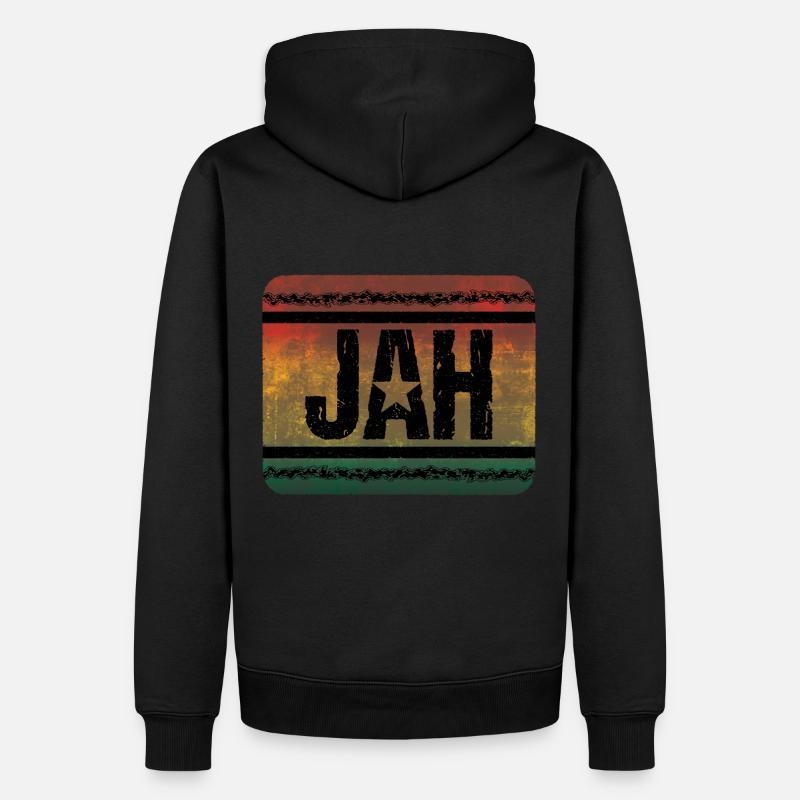 Jah Reggae - Männer Premium Bio Hoodie - Schwarz