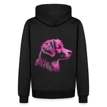 NOVA SCOTIA DUCK TOLLING RETRIEVER Porträt rosa - Männer Premium Bio Hoodie - Schwarz - Hinten - Nico (187cm)
