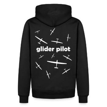 Segelflieger gleiten Pilot Geschenk - Männer Premium Bio Hoodie - Schwarz - Hinten - Nico (187cm)