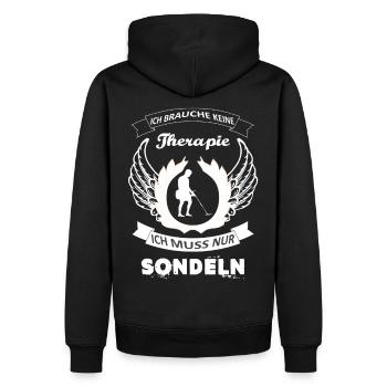 Sondeln metal detector - Men’s Premium Organic Hoodie - black - Back - Nico (187cm)