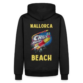 Mallorca Beach - Männer Premium Bio Hoodie - Schwarz - Hinten - Nico (187cm)