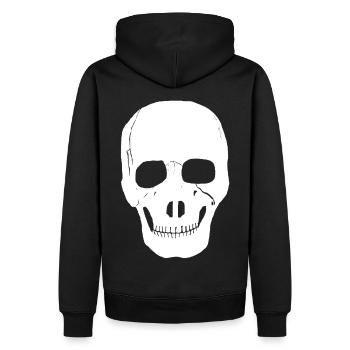 Crâne, Satan, squelette, tête, - Sweat à capuche Premium bio Homme - noir - Dos - Nico (187cm)