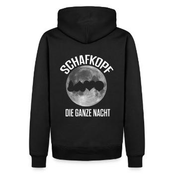 tête de bière tête de mouton toute la nuit auberge de bière - Sweat à capuche Premium bio Homme - noir - Dos - Nico (187cm)