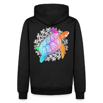 Turtle turtle 23 - Men’s Premium Organic Hoodie - black - Back - Nico (187cm)