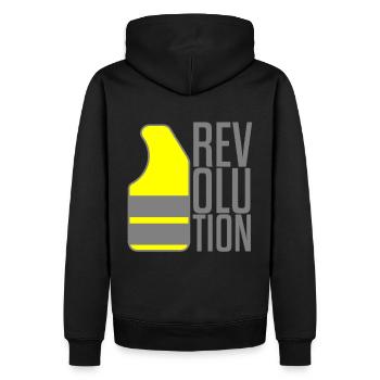 Révolution France gilets jaunes gilets jaunes 1789 - Sweat à capuche Premium bio Homme - noir - Dos - Nico (187cm)