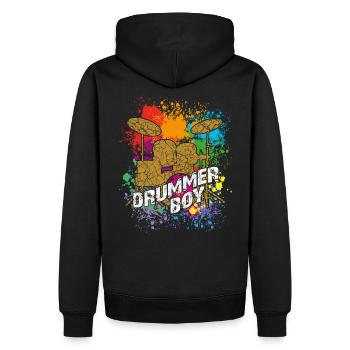 Drummer Boy - Drums - Drummer - Männer Premium Bio Hoodie - Schwarz - Hinten - Nico (187cm)