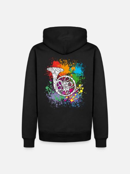 Horn - French Horn - Jagdhorn - Männer Premium Bio Hoodie - Schwarz