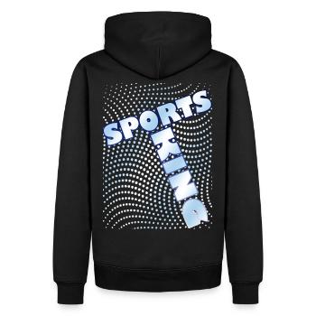Sports - Männer Premium Bio Hoodie - Schwarz - Hinten - Nico (187cm)