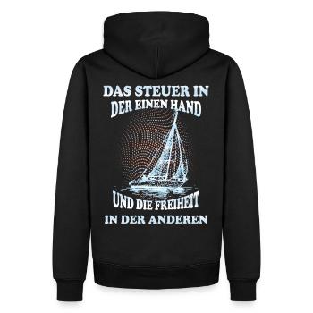 Segelboot besitzer - Männer Premium Bio Hoodie - Schwarz - Hinten - Nico (187cm)