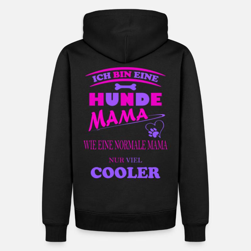 Hunde Mama Knochen - Männer Premium Bio Hoodie - Schwarz