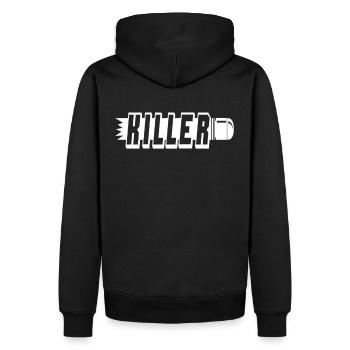 Killer - Männer Premium Bio Hoodie - Schwarz - Hinten - Nico (187cm)