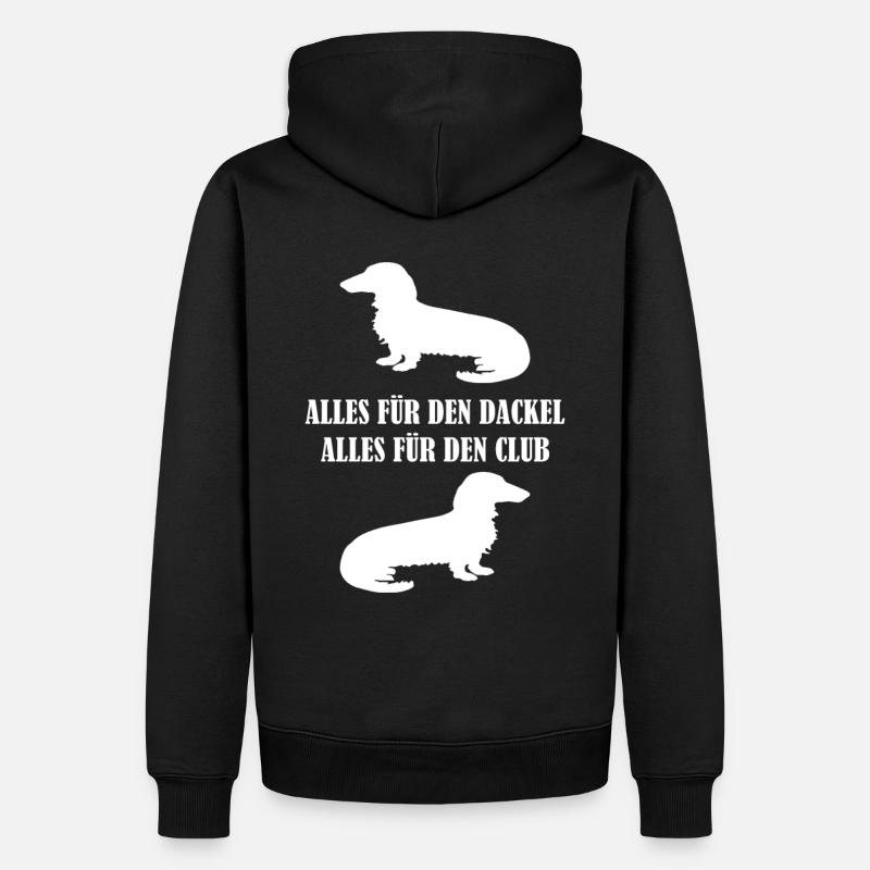 Tout pour le teckel - Sweat à capuche Premium bio Homme - noir