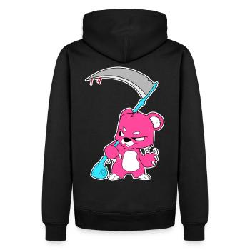 Teddy Sense Geschenkidee cool Vektor böse Kinder - Männer Premium Bio Hoodie - Schwarz - Hinten - Nico (187cm)