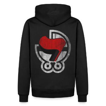 anti-fascist baby action - Men’s Premium Organic Hoodie - black - Back - Nico (187cm)