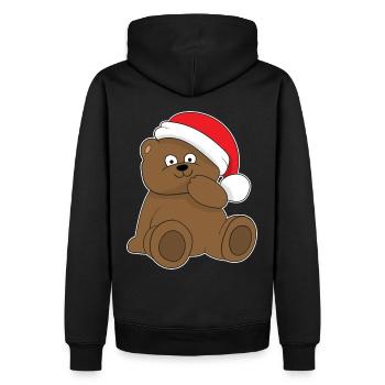 The cute Christmas bear Christmas Teddy Bear - Men’s Premium Organic Hoodie - black - Back - Nico (187cm)