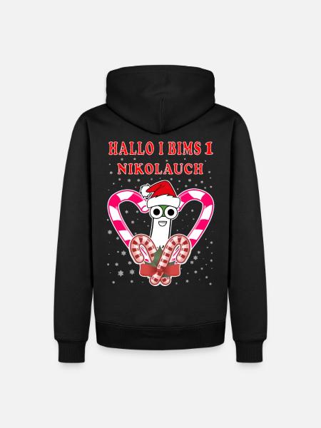 Nikolauch Weihnachten Weihnachtsmann Geschenkidee - Männer Premium Bio Hoodie - Schwarz