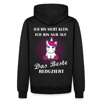 Je ne suis pas petit seulement réduit au meilleur - Sweat à capuche Premium bio Homme - noir - Dos - Nico (187cm)