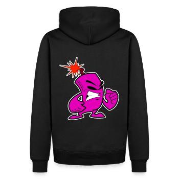 Cool, le feunier Böller - Sweat à capuche Premium bio Homme - noir - Dos - Nico (187cm)