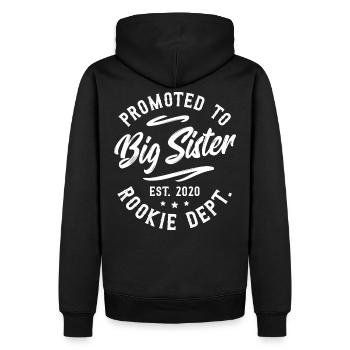 Promu à Big Sister Est. 2020 Rookie Dept. - Sweat à capuche Premium bio Homme - noir - Dos - Nico (187cm)