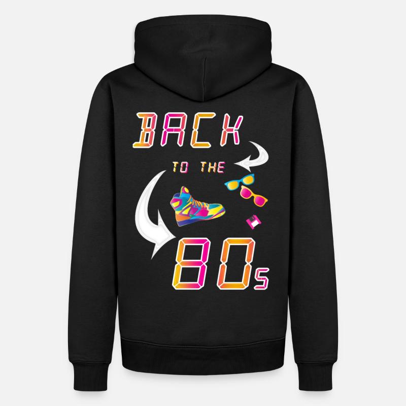 Retour aux années 80 - Sweat à capuche Premium bio Homme - noir