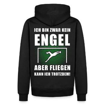 Torhüter fliegen - Männer Premium Bio Hoodie - Schwarz - Hinten - Nico (187cm)